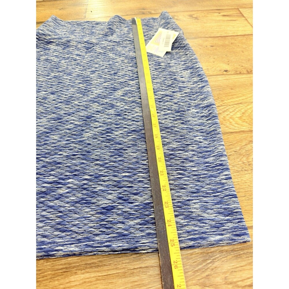 NEW Lularoe Cassie Skirt Women's L Blues Fitted Pull On Stretch NWT - Picture 6 of 10